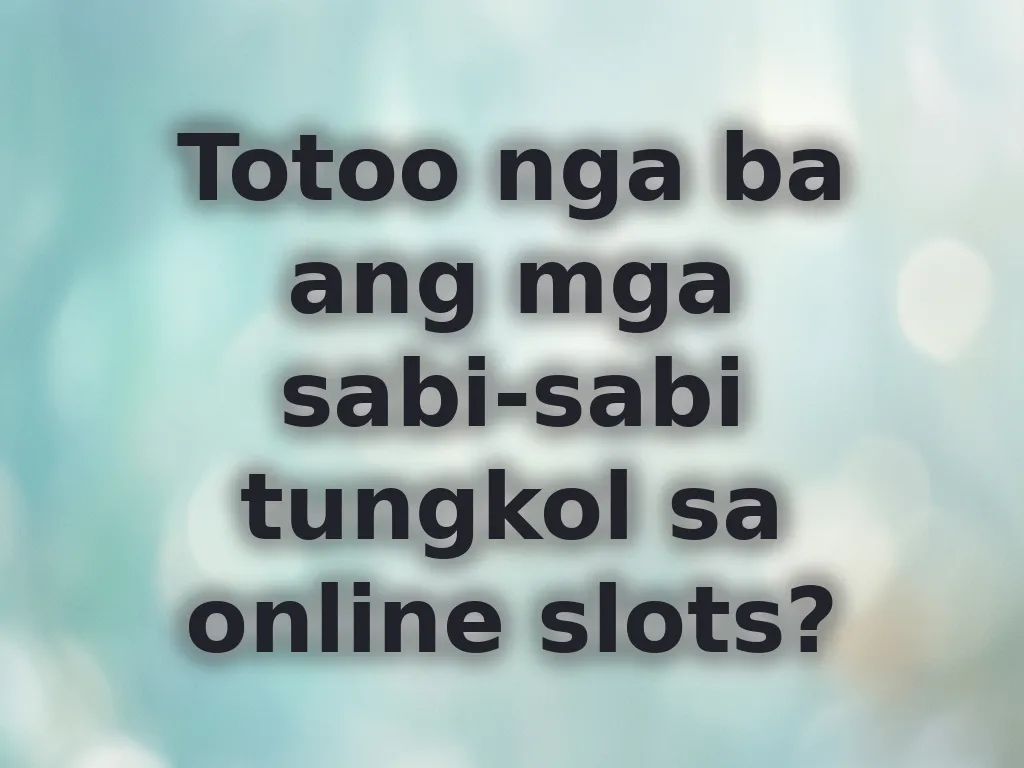 Mga myths sa slots